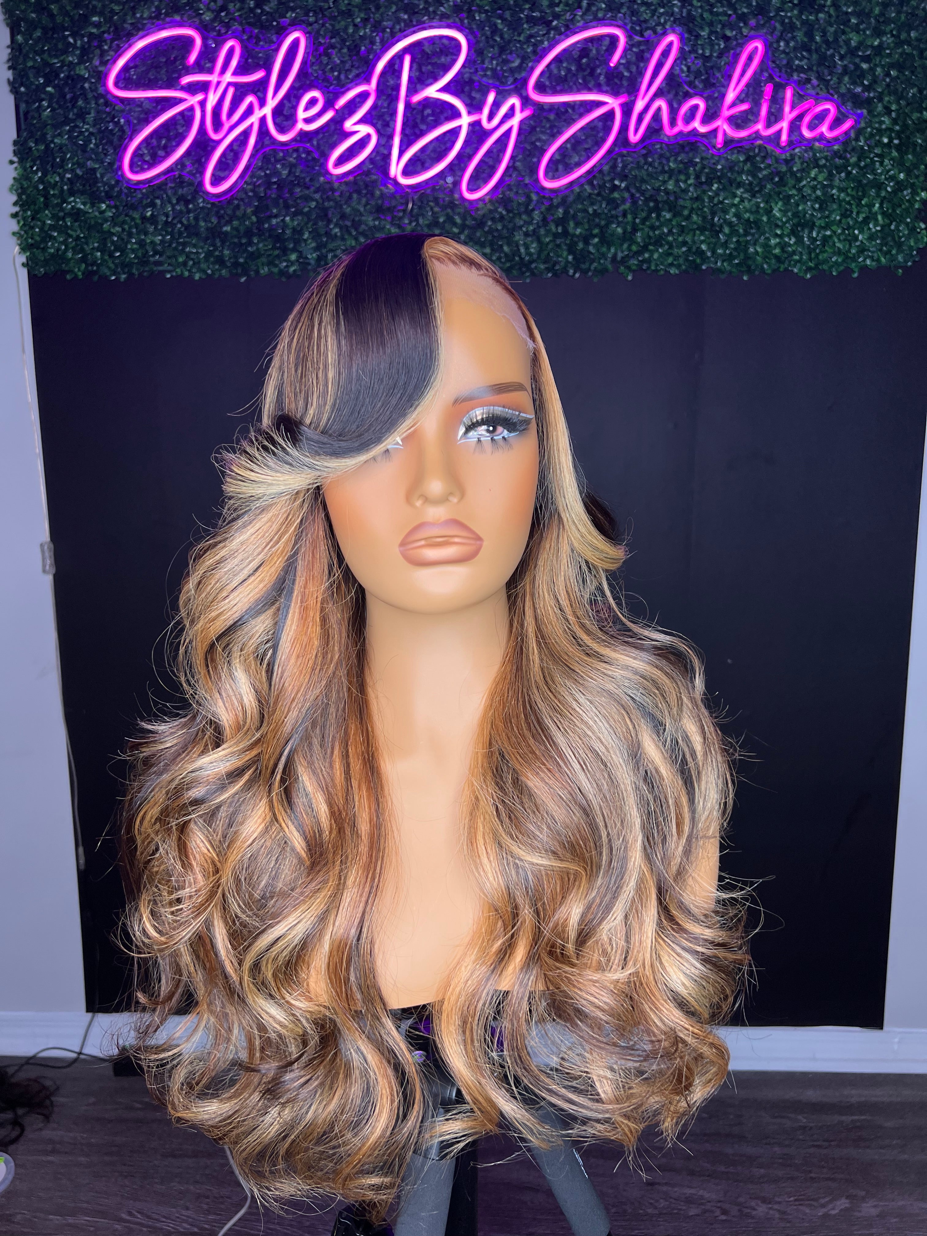 20” custom colored and custom made 5x5 hd wig