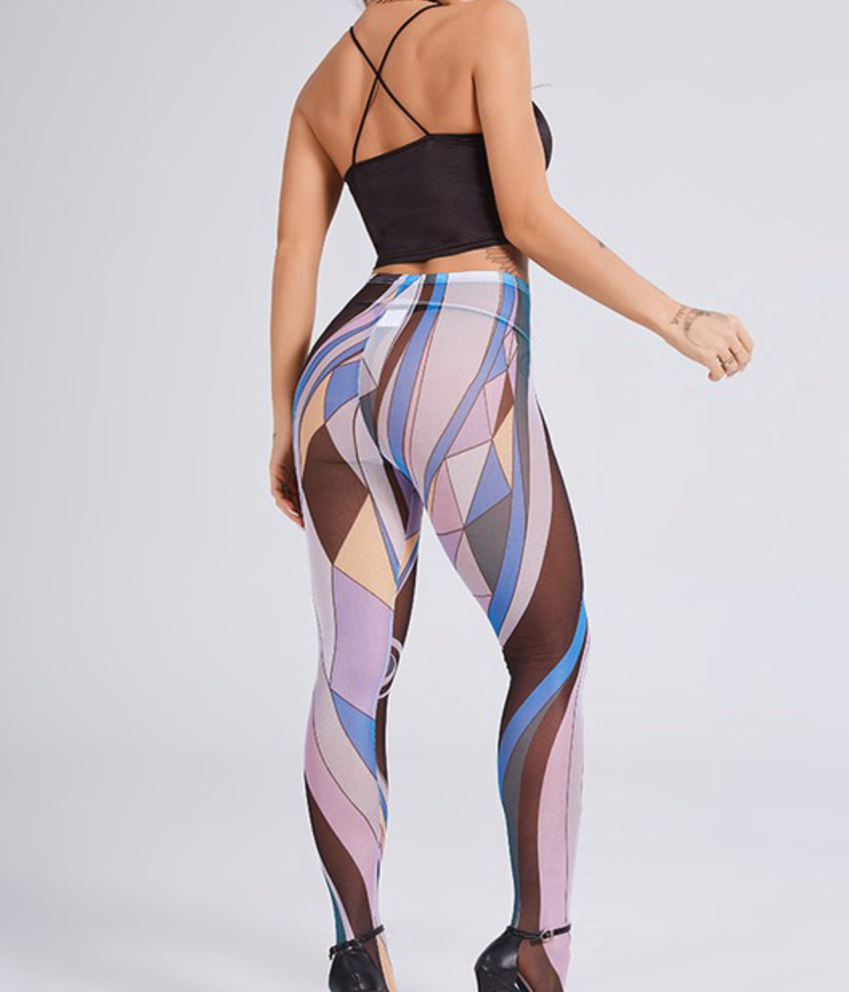 Geometric Sheer Tights