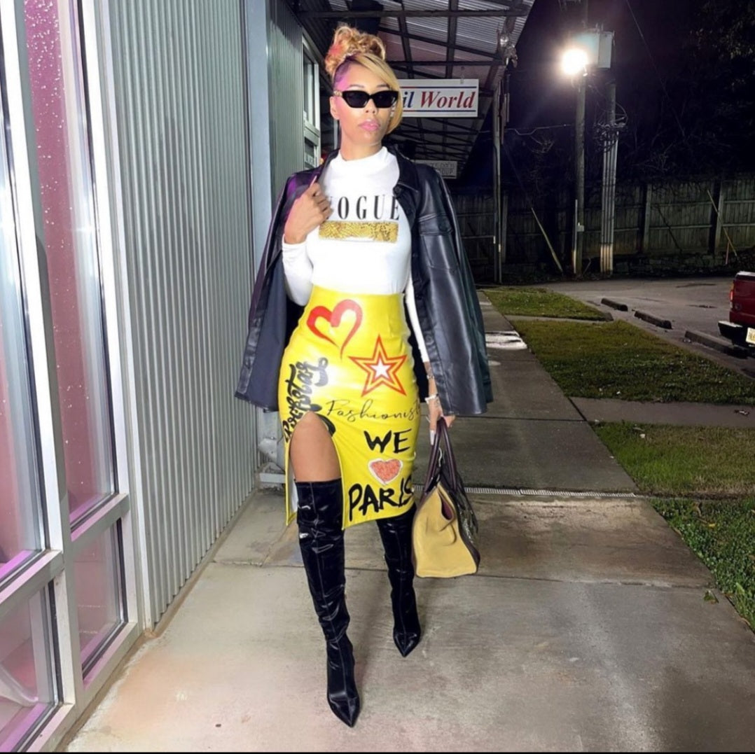 The Matrix Faux Leather Top