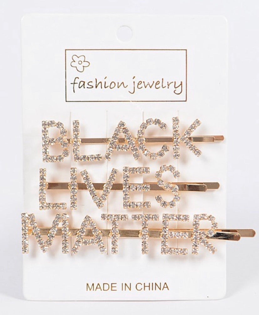 Black Lives Matter Hair Pin Set