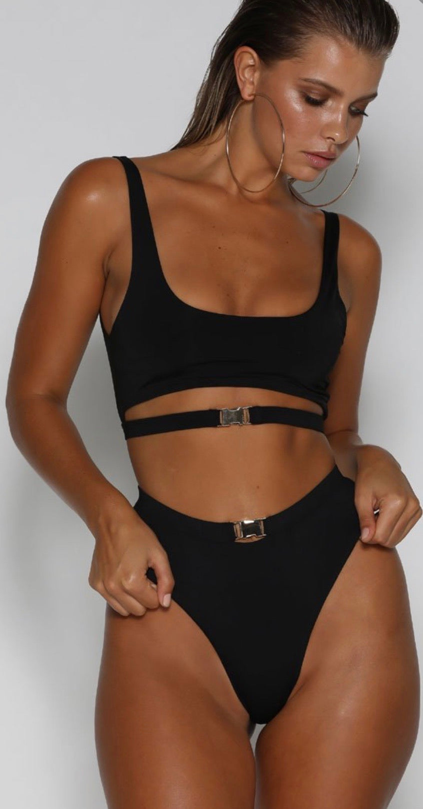 Black Buckle Swimsuit