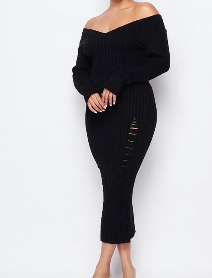 Sweater Fitted Dress