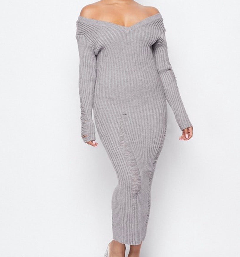 Sweater Fitted Dress
